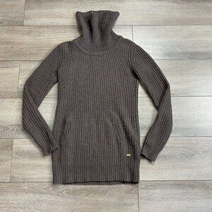 ROOTS Turtleneck Sweater Sz XS Wool Blend Knitted Brown